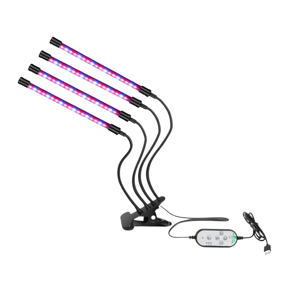 Luce da coltivazione interna a 4 teste LED USB - Ozerty