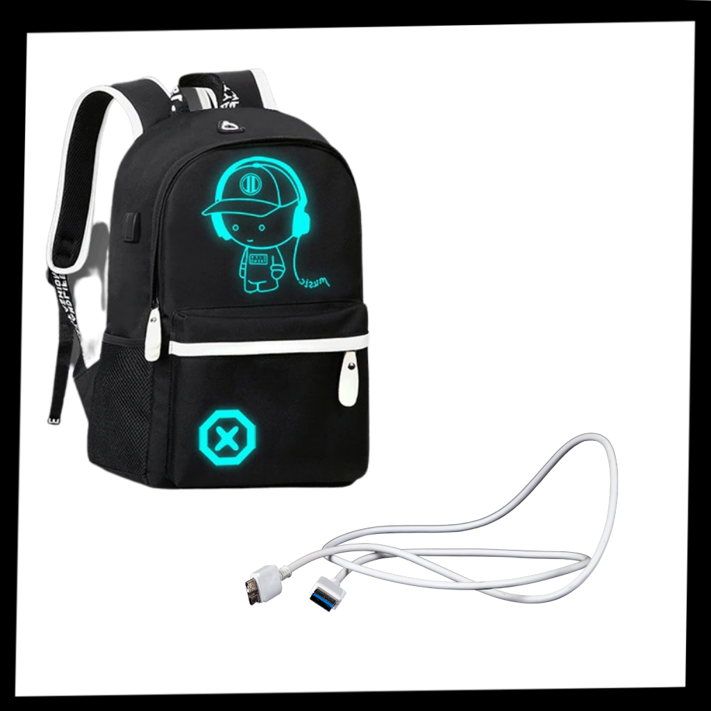 Zaino luminoso per laptop in stile anime - Ozerty