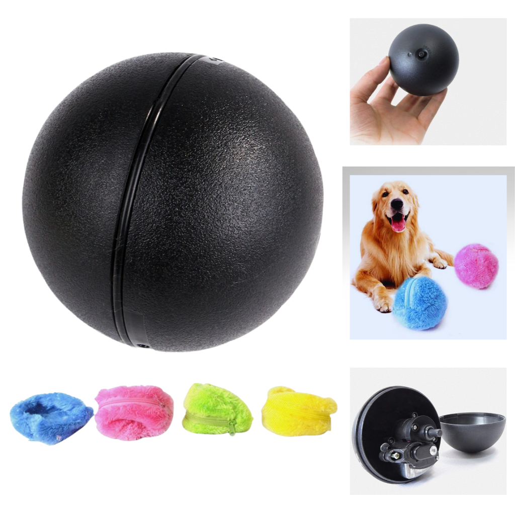 Palla mobile automatica per cani con coperture intercambiabili - Ozerty