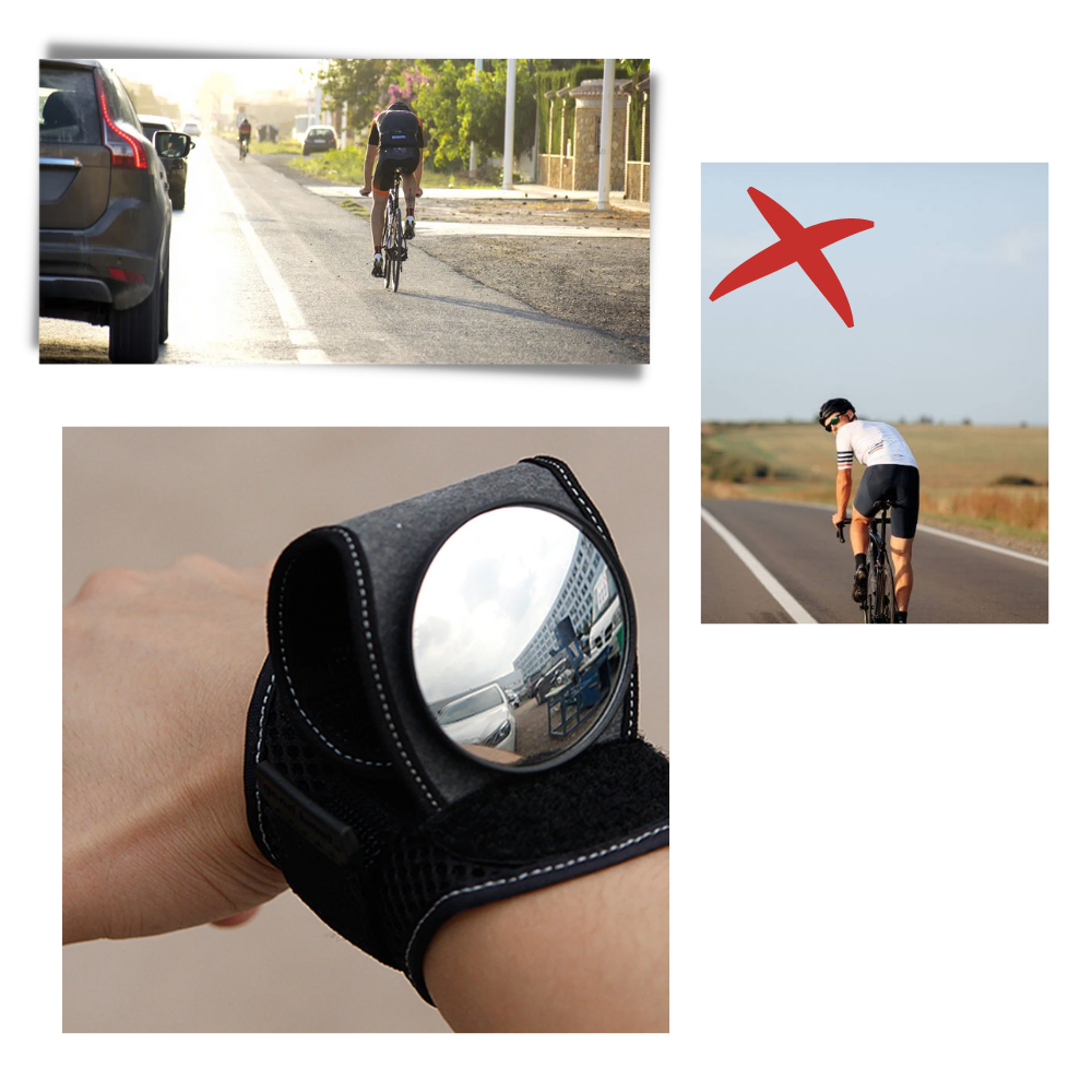 Specchietto retrovisore da polso per bicicletta - Ozerty