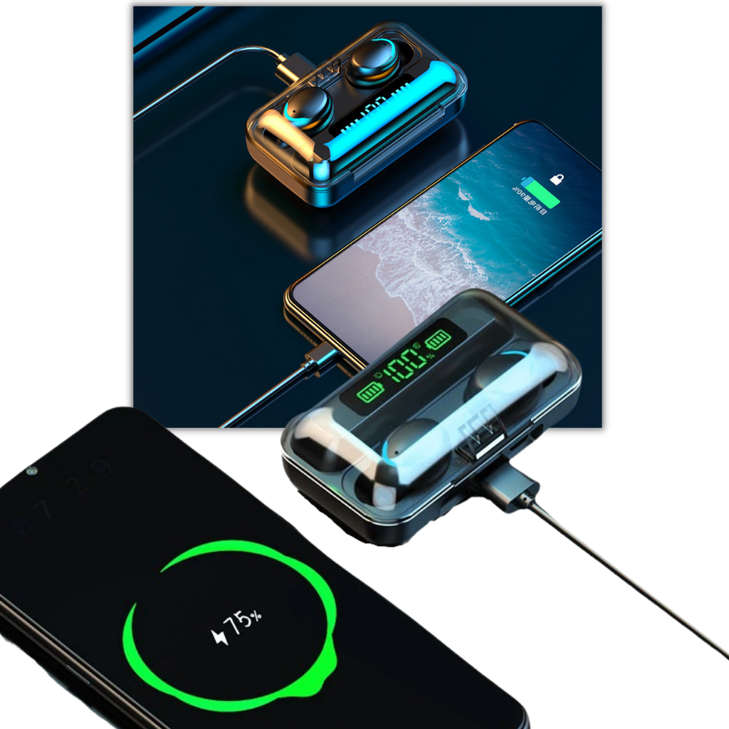 Auricolari Bluetooth con scatola di ricarica della batteria - Ozerty