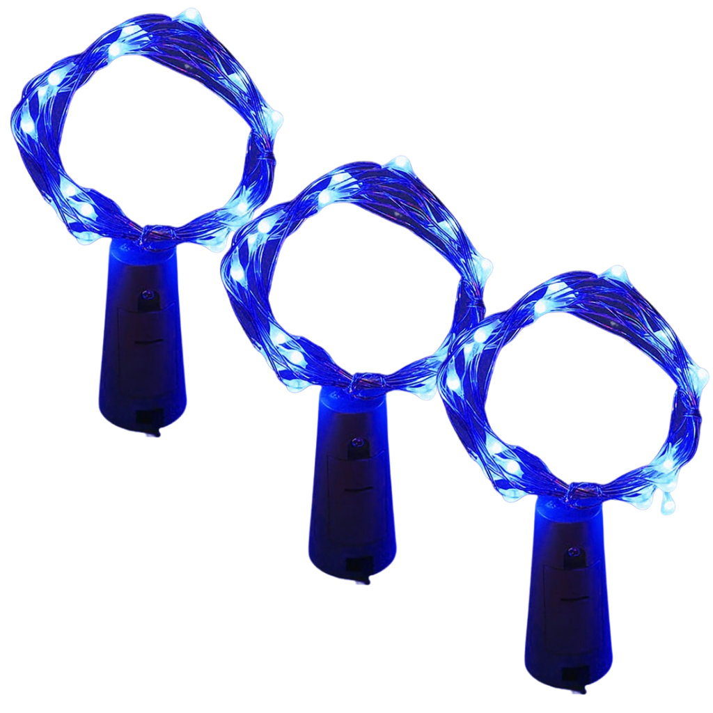 Stringa di luce LED bottiglie con tappo di sughero (confezione da 3)