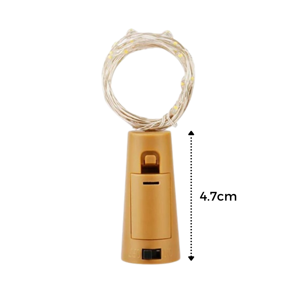 Stringa di luce LED bottiglie con tappo di sughero (confezione da 3) - Ozerty