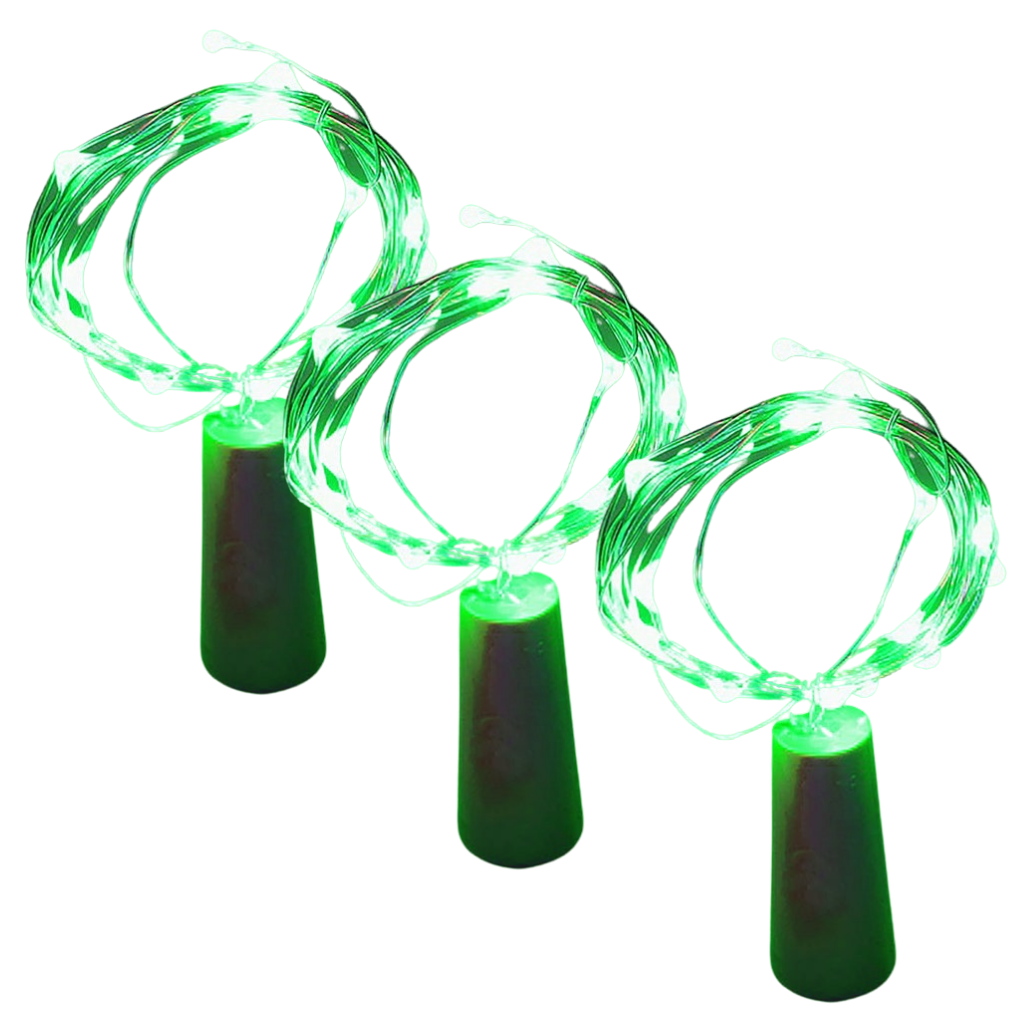 Stringa di luce LED bottiglie con tappo di sughero (confezione da 3)