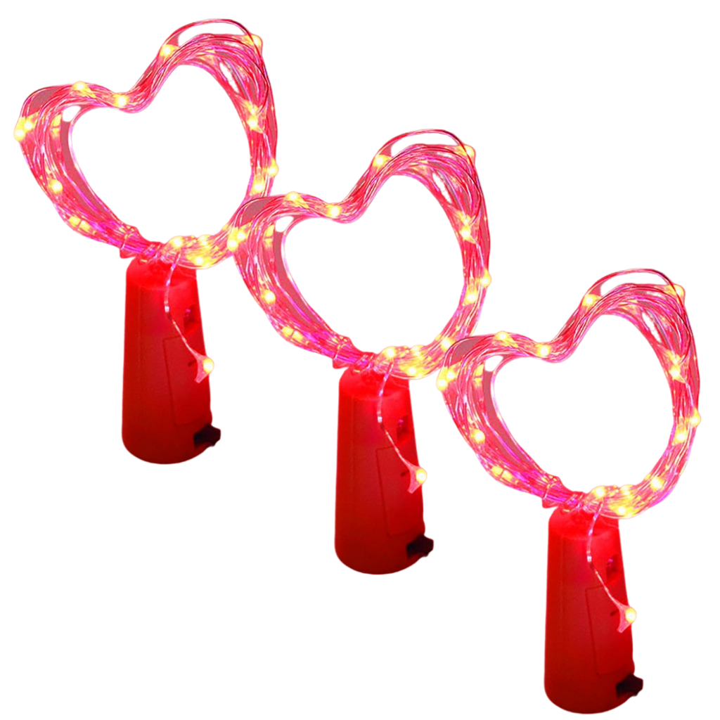 Stringa di luce LED bottiglie con tappo di sughero (confezione da 3)
