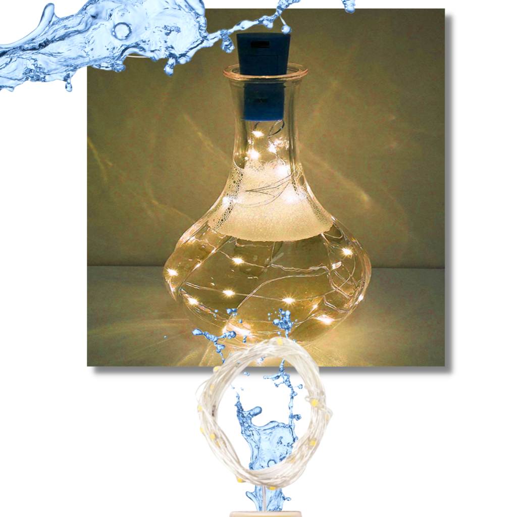Stringa di luce LED bottiglie con tappo di sughero (confezione da 3)
