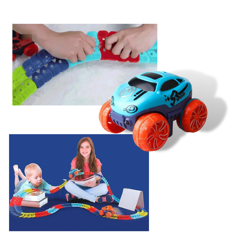 Auto ferroviaria flessibile giocattolo per bambini - Ozerty