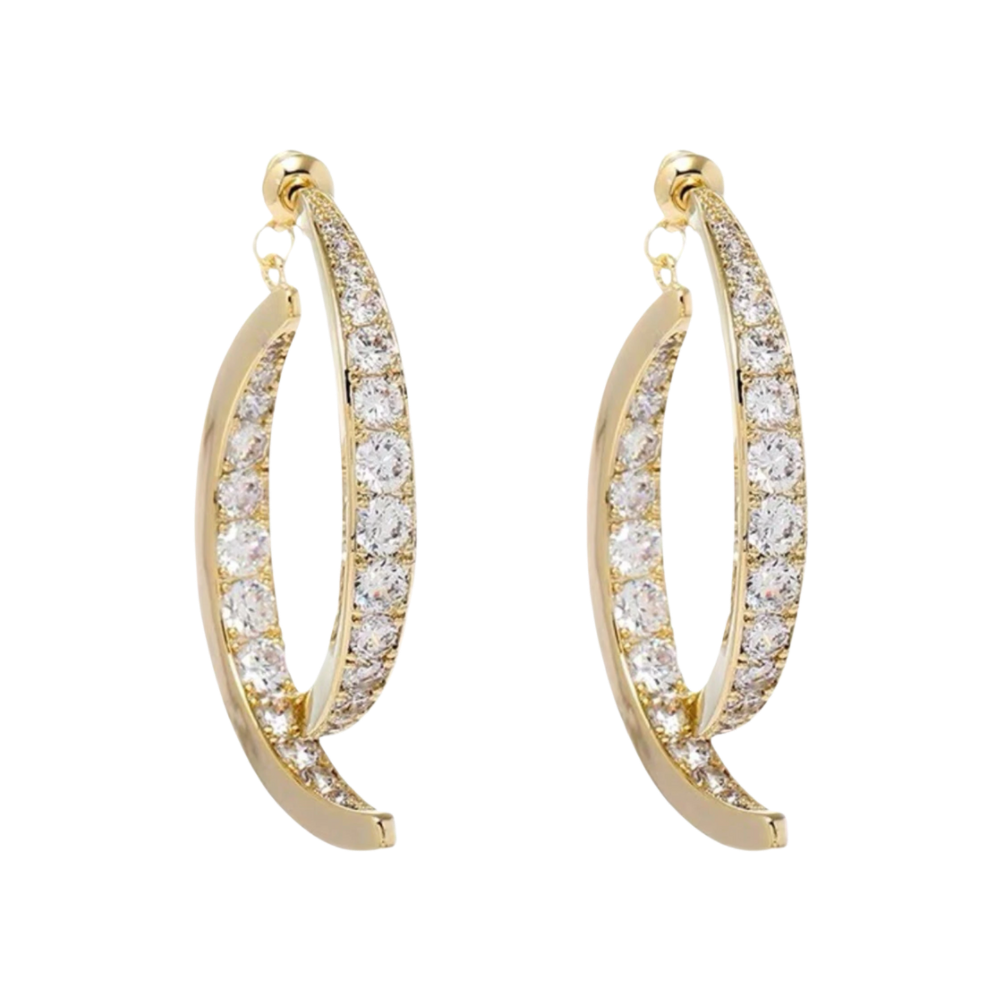Orecchini a croce in argento/oro - Ozerty