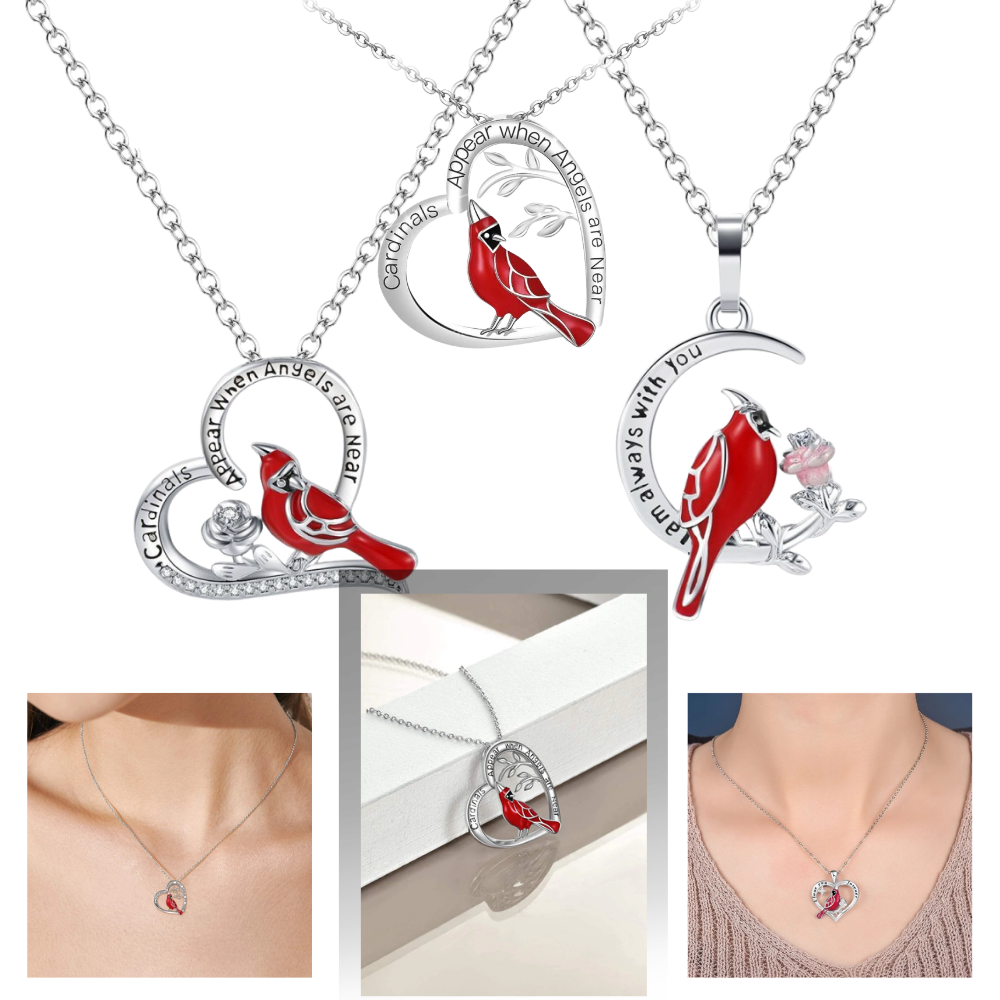 Collana con ciondolo cuore cardinale - Ozerty