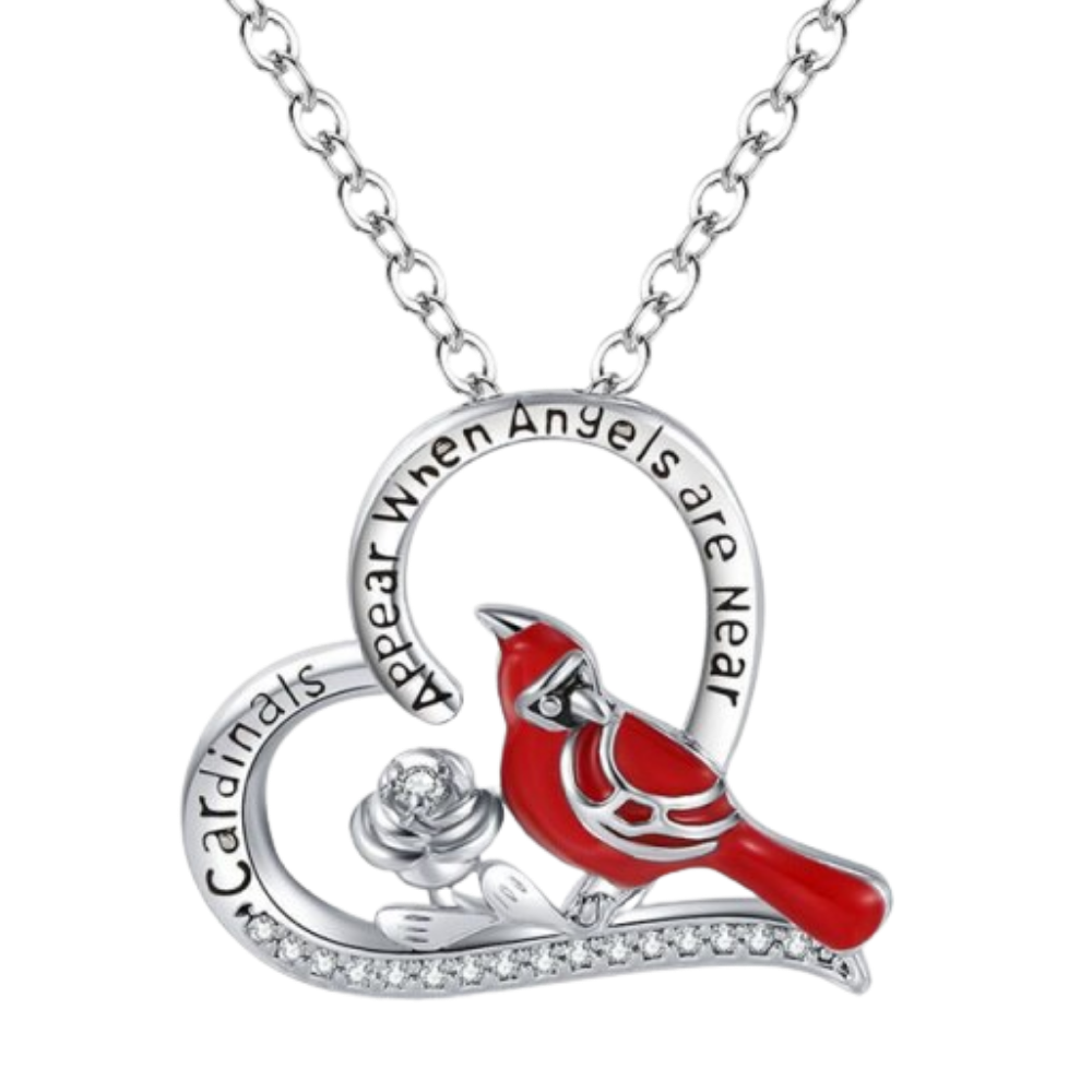 Collana con ciondolo cuore cardinale