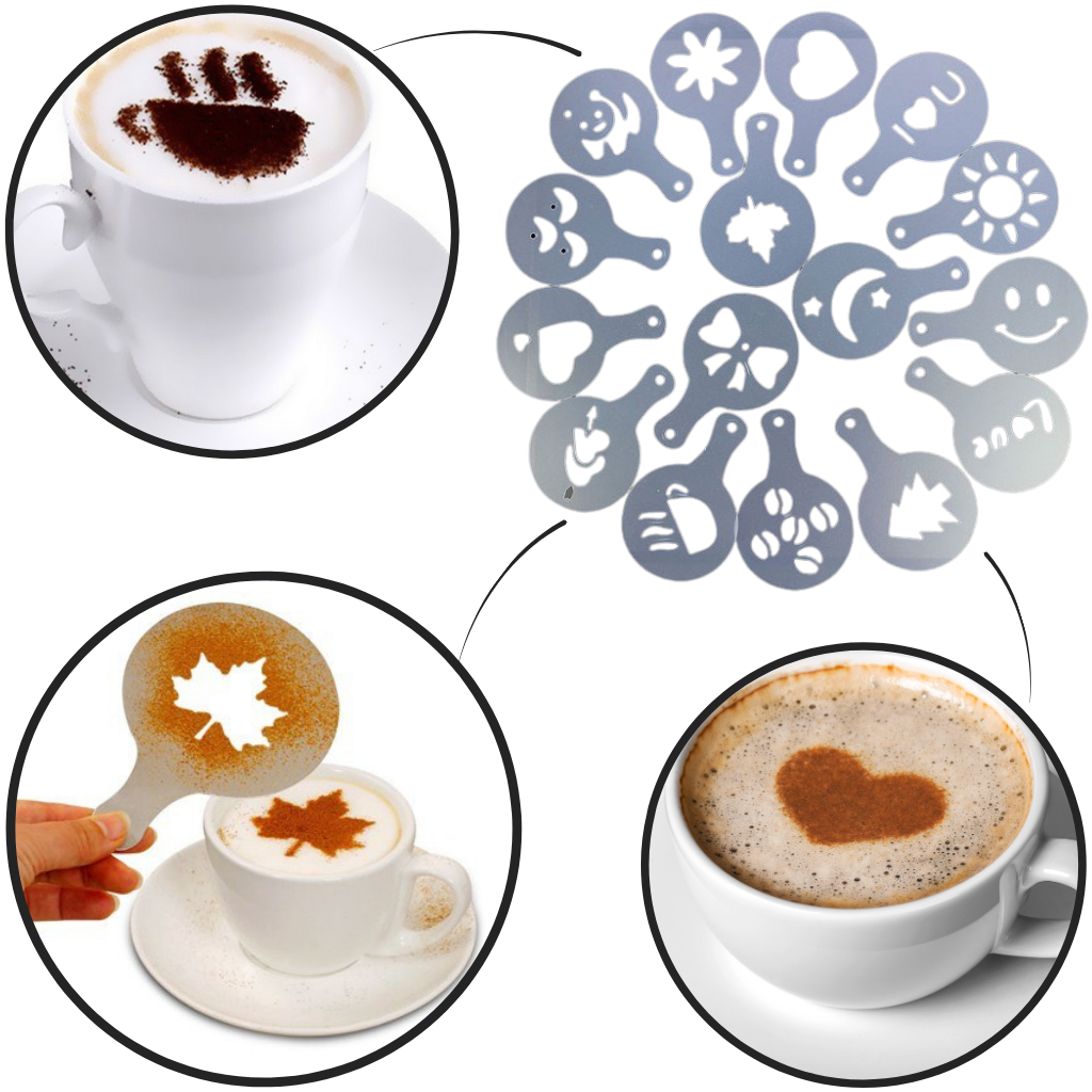 Stencil per caffè (16 pezzi) - Ozerty