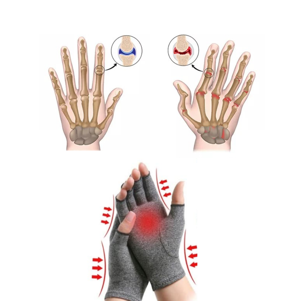 Guanti a compressione per alleviare il dolore articolare