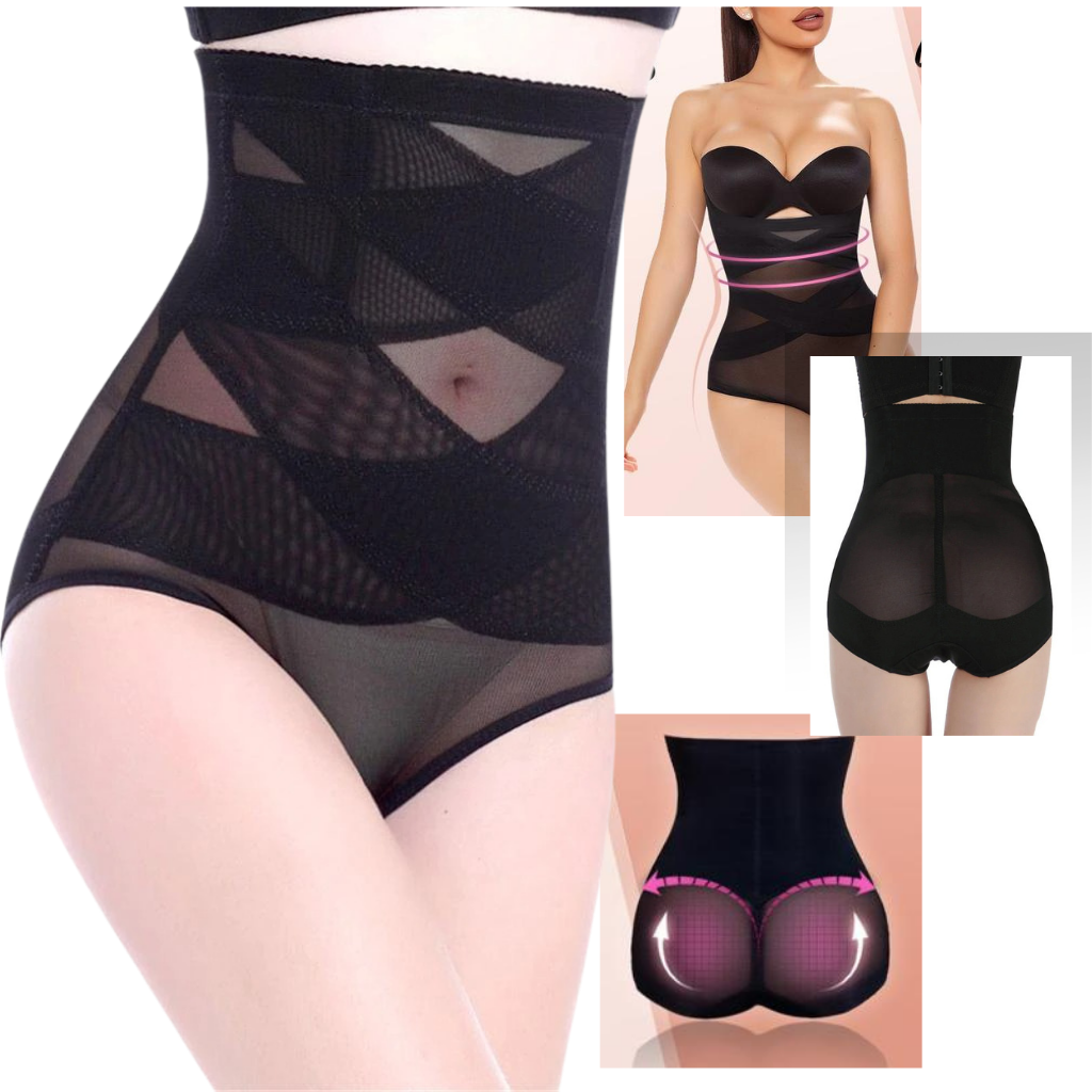Shapewear a compressione incrociata che dimagrisce gli addominali  - Ozerty
