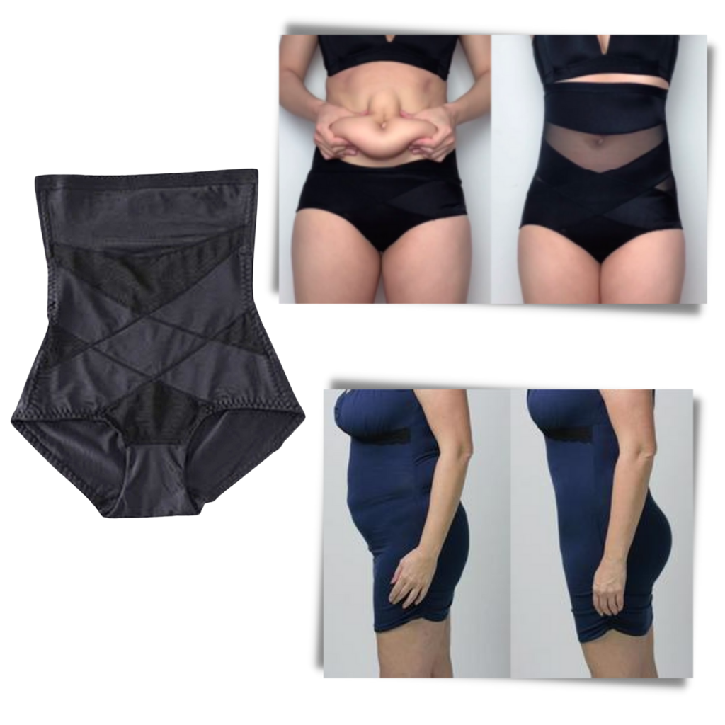 Shapewear a compressione incrociata che dimagrisce gli addominali  - Ozerty