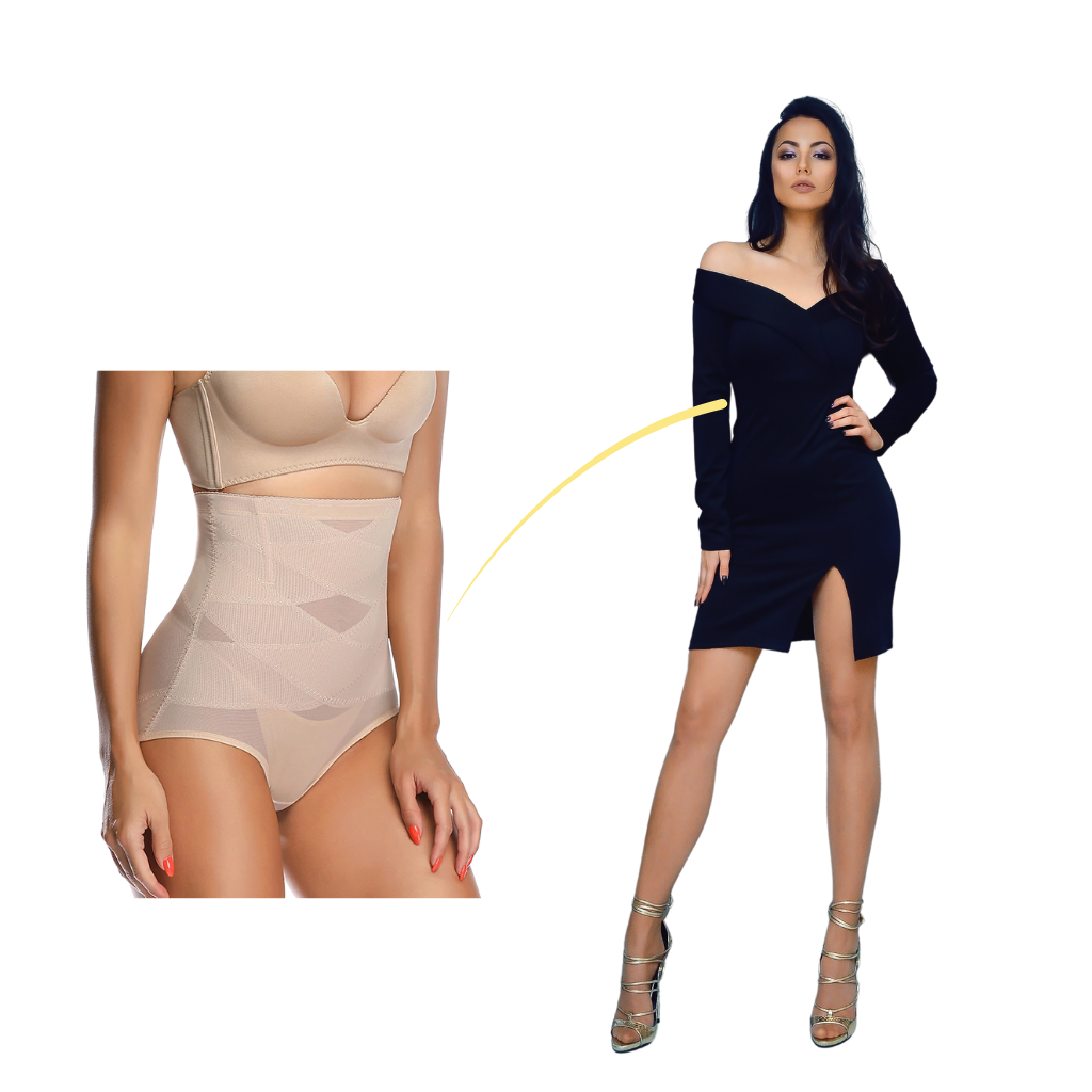 Shapewear a compressione incrociata che dimagrisce gli addominali  - Ozerty