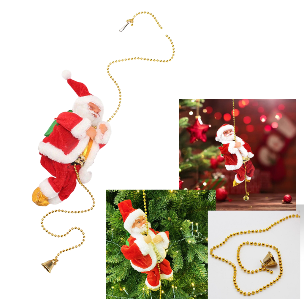 Decorazione Babbo Natale elettrico rampicante  - Ozerty