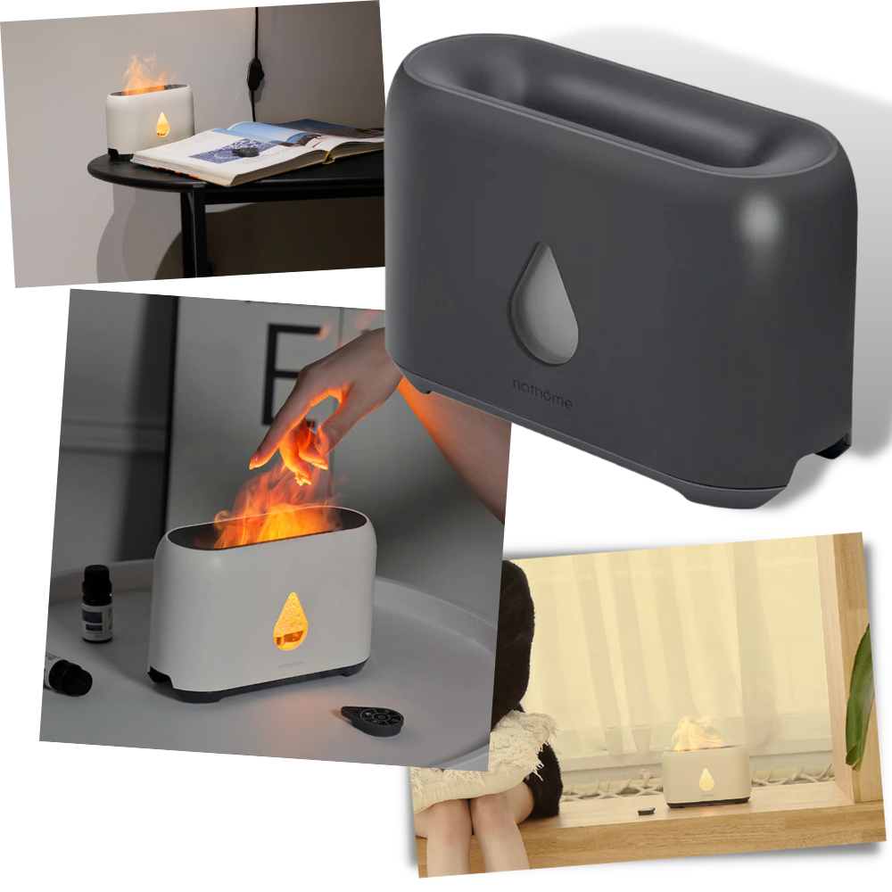 Umidificatore d'aria con effetto fiamme - Ozerty