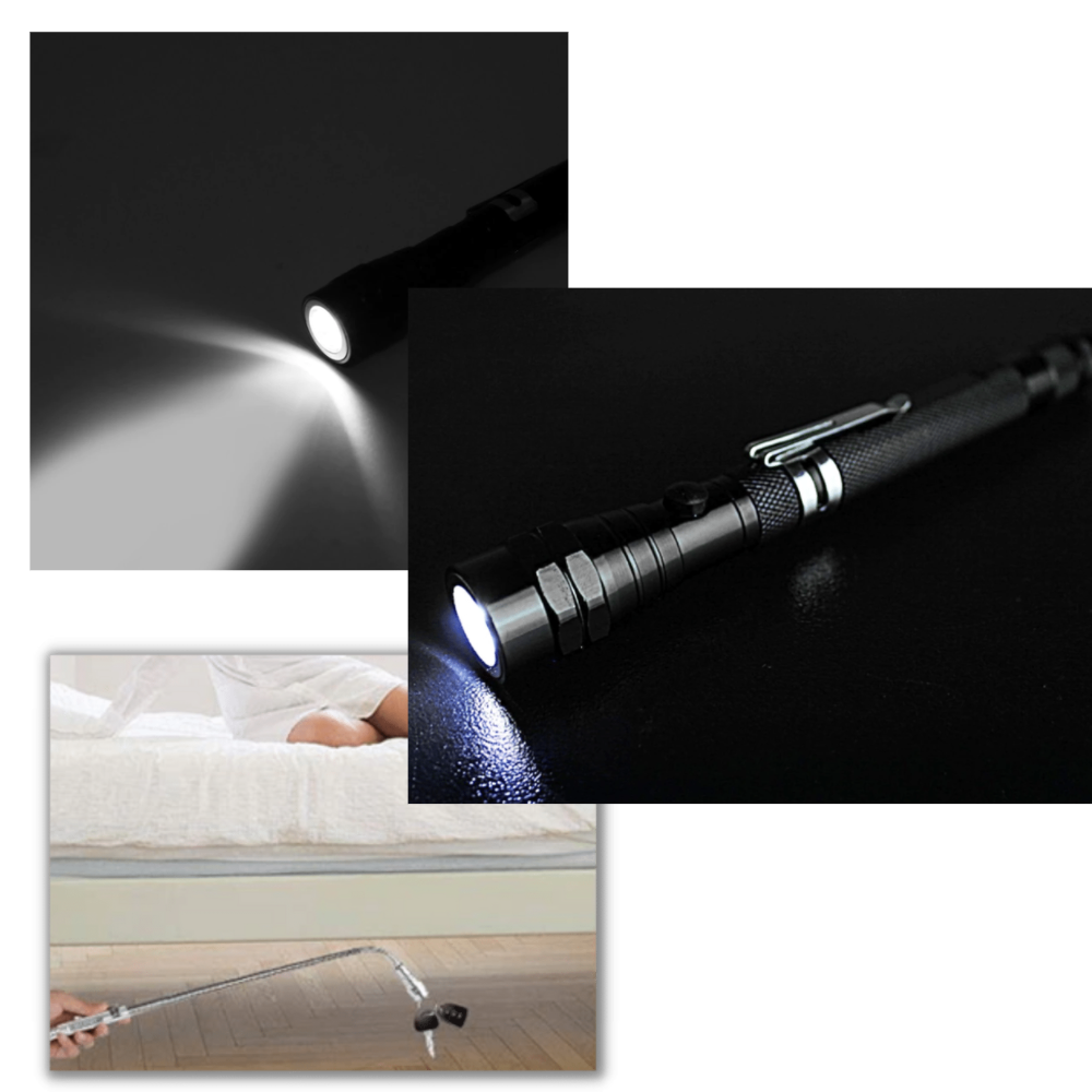 Torcia LED magnetica telescopica