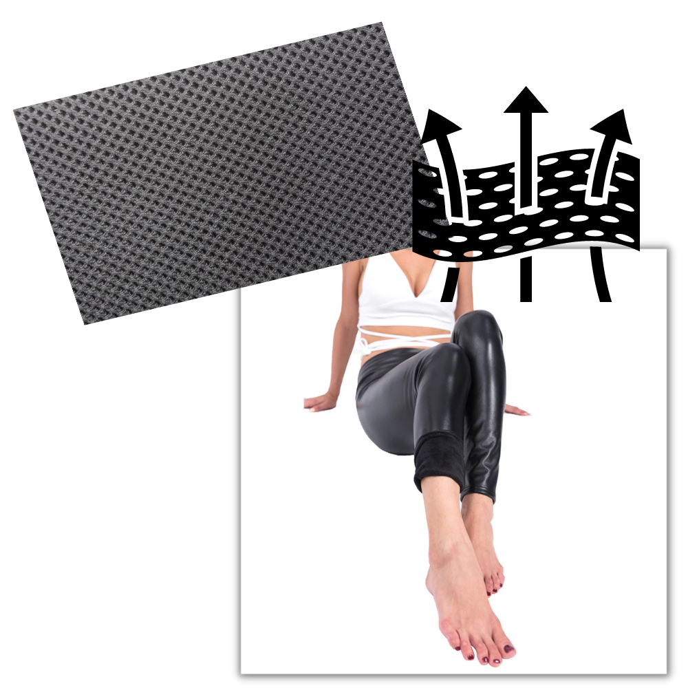 Pantaloni in ecopelle a vita alta - Ozerty