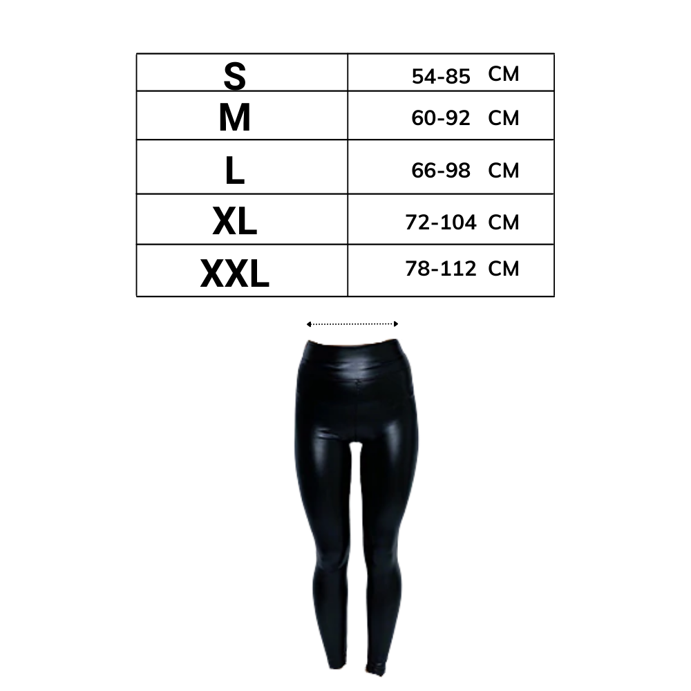 Pantaloni in ecopelle a vita alta - Ozerty
