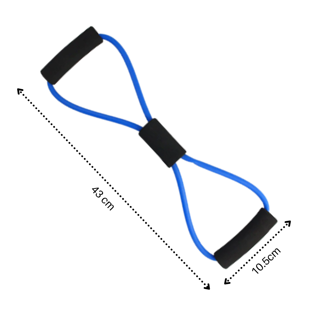 Fascia elastica di resistenza fitness con maniglie e 8 forme - Ozerty