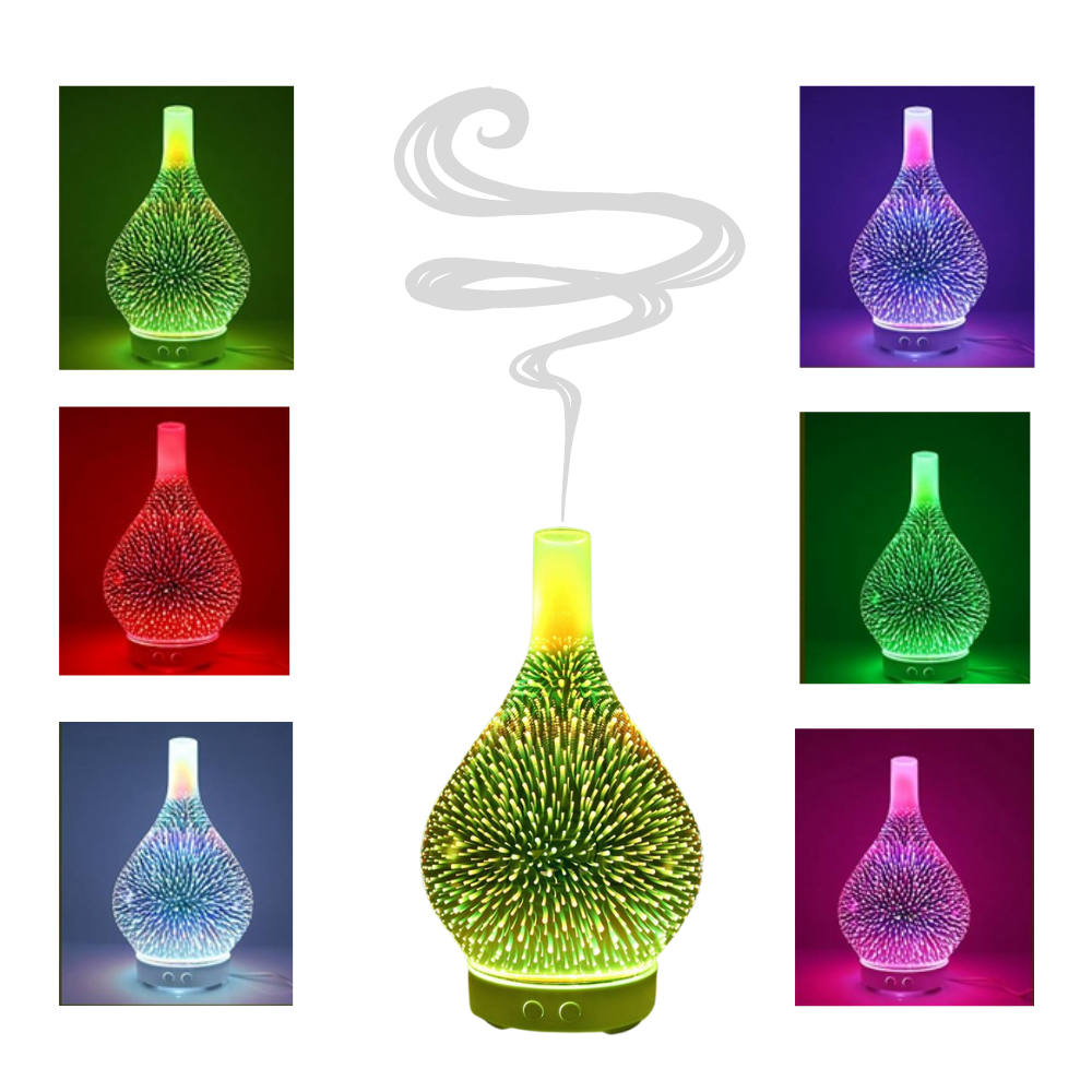 Diffusore di olio essenziale con vaso a forma di fuochi d'artificio - Ozerty