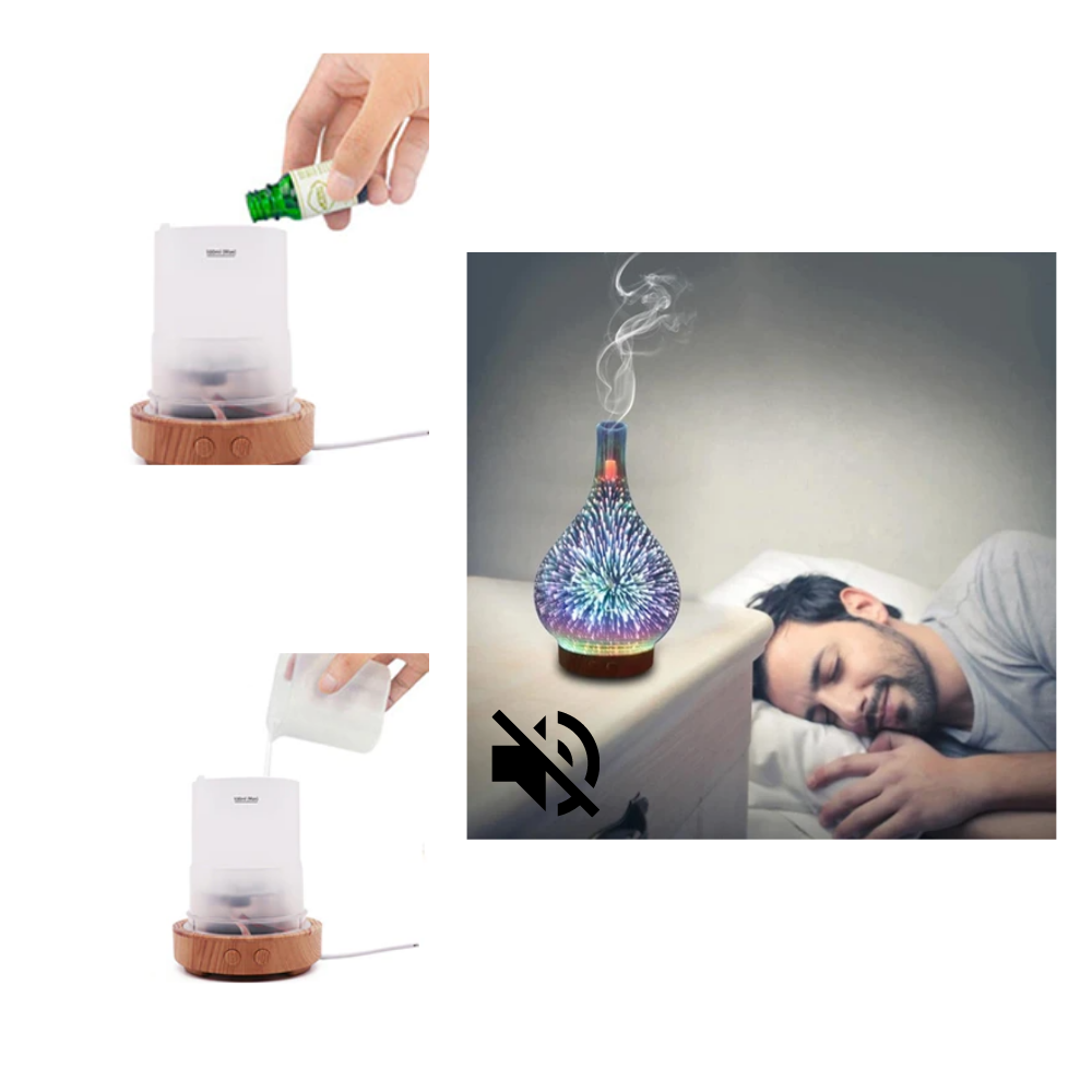 Diffusore di olio essenziale con vaso a forma di fuochi d'artificio - Ozerty