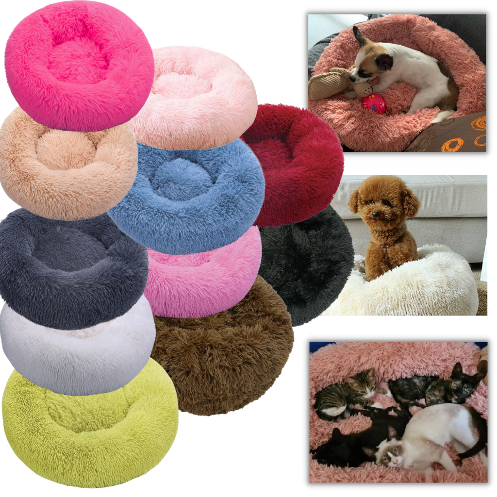 Soffice letto peluche a ciambella per animali - Ozerty