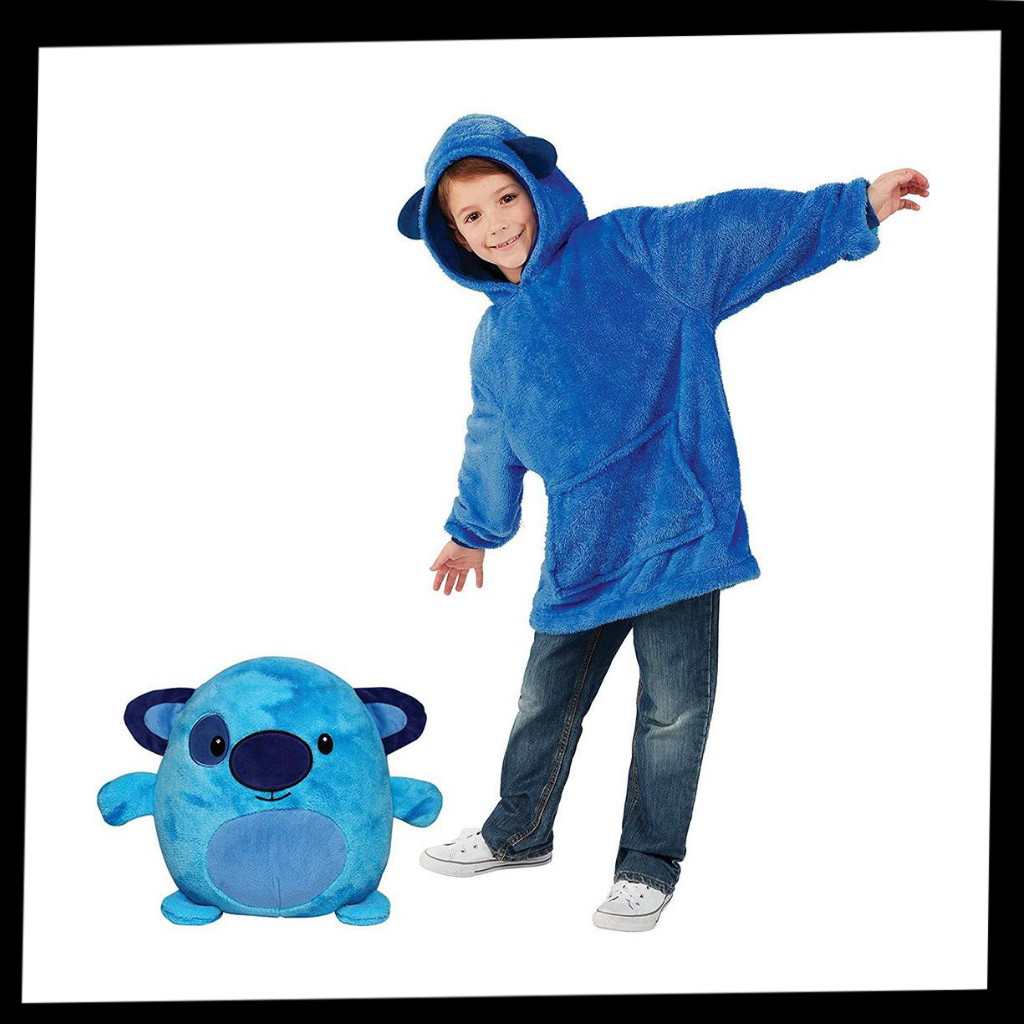 2 in 1 felpa con cappuccio peluche pieghevole - Ozerty
