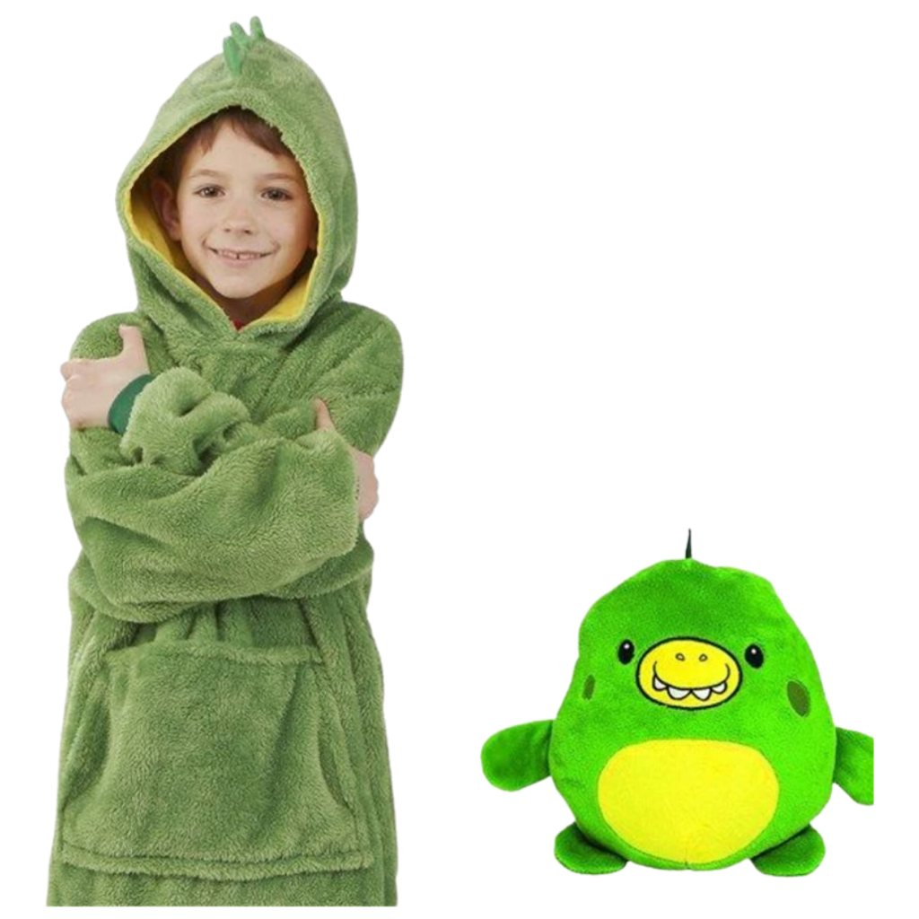 2 in 1 felpa con cappuccio peluche pieghevole