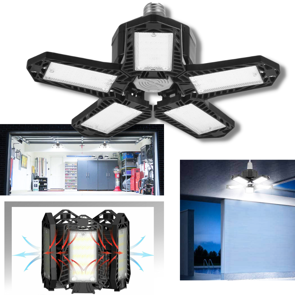 Luce del garage con 5 pannelli pieghevoli - Ozerty