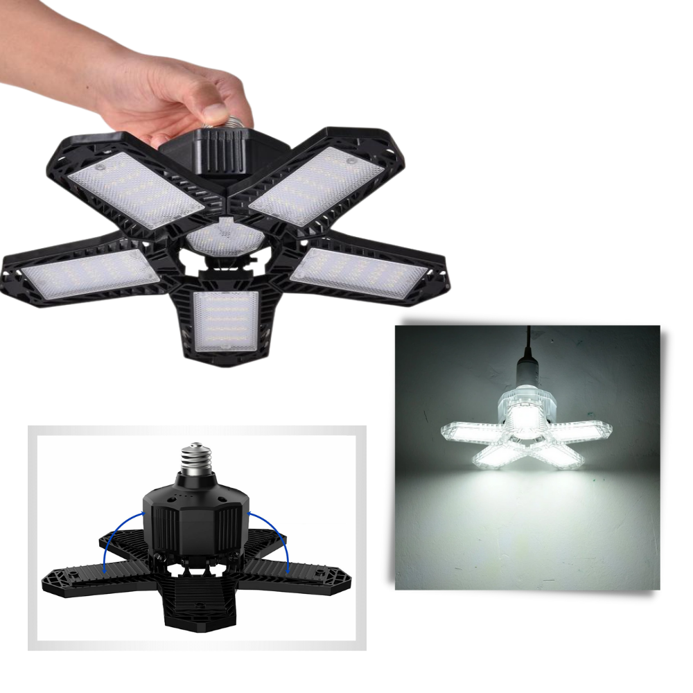 Luce del garage con 5 pannelli pieghevoli - Ozerty
