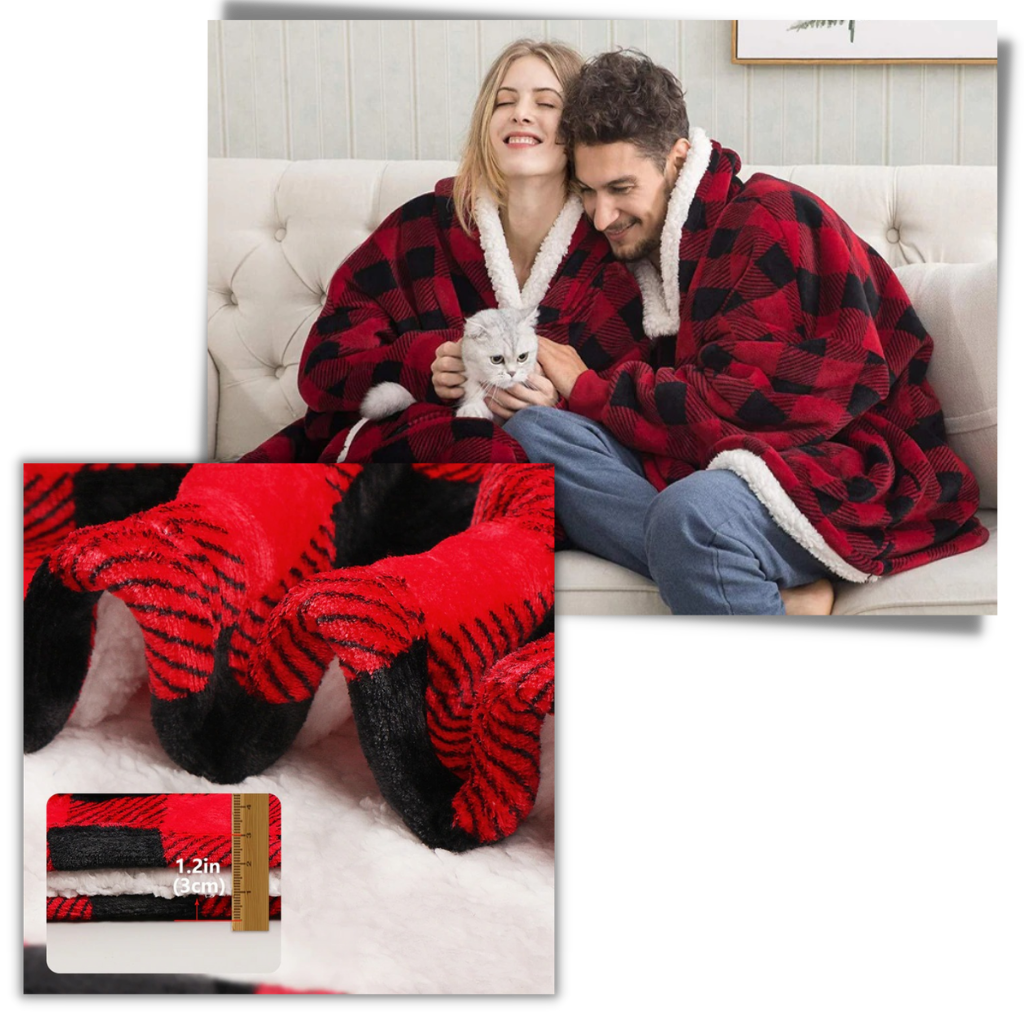 Felpa con cappuccio e coperta gigante - Ozerty