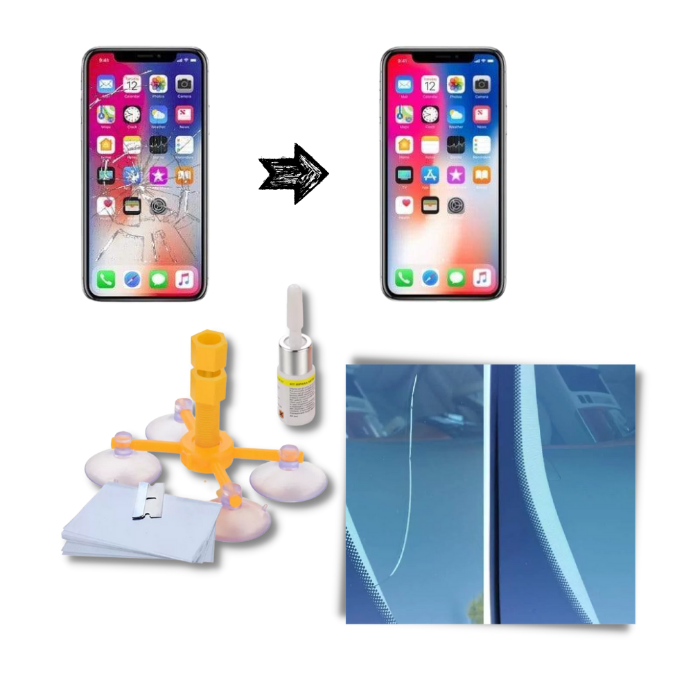 Kit di riparazione del vetro del parabrezza  - Ozerty