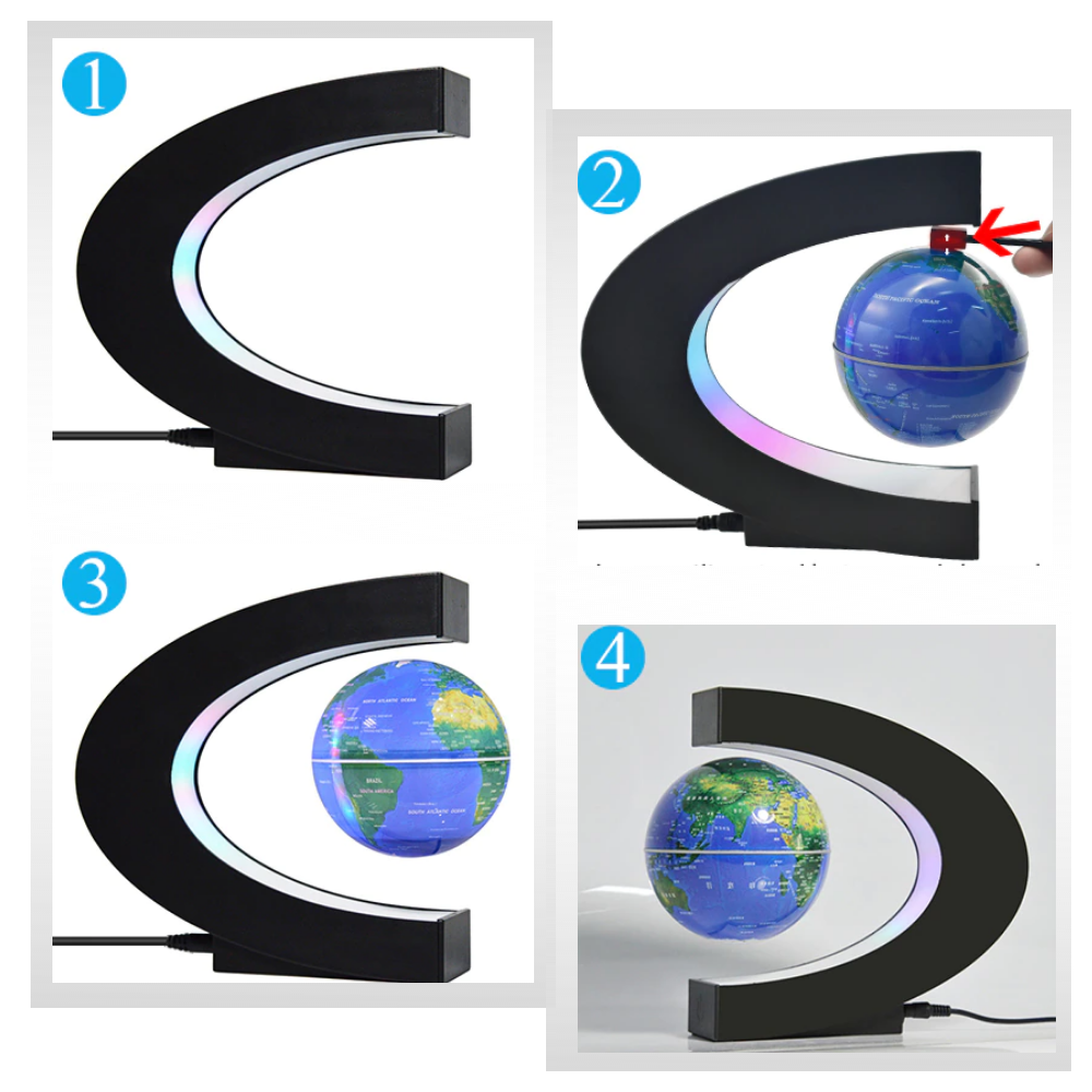 Globo magnetico a levitazione a LED - Ozerty