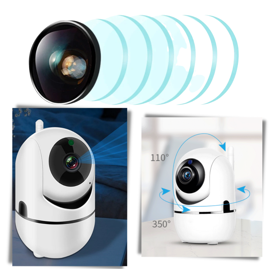Telecamera di sicurezza wireless HD con suono e rilevamento del movimento - Ozerty