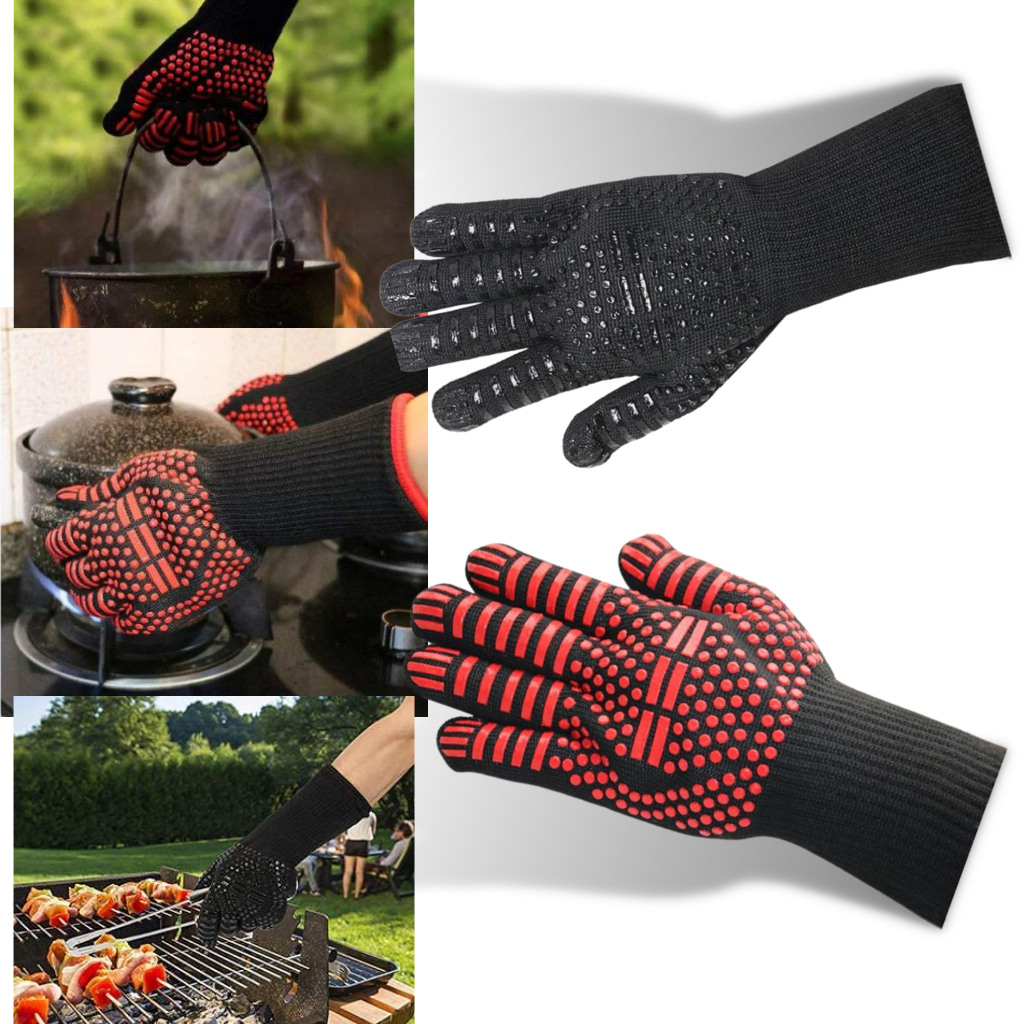 Guanti BBQ resistenti al calore (1 paio) - Ozerty