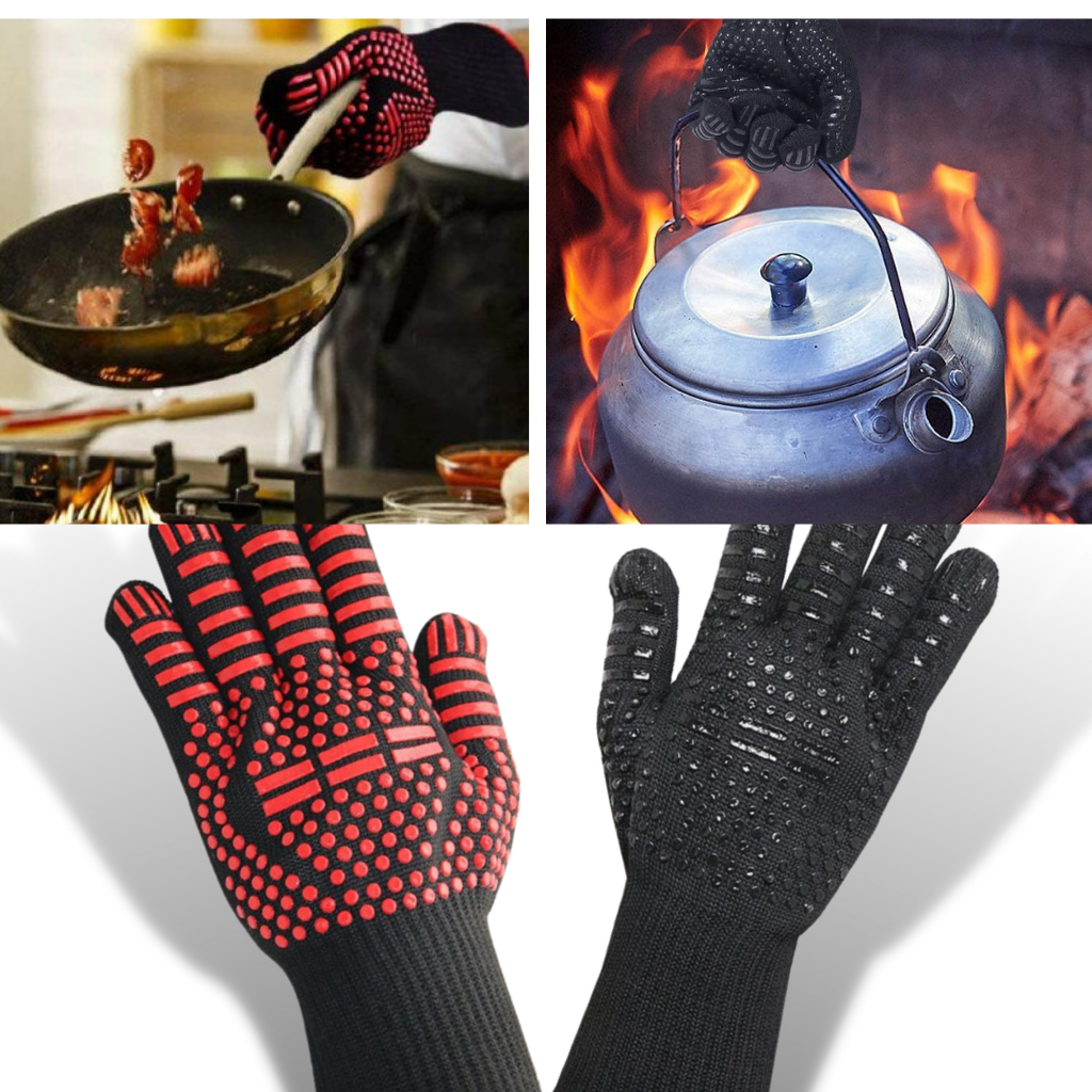 Guanti BBQ resistenti al calore (1 paio) - Ozerty