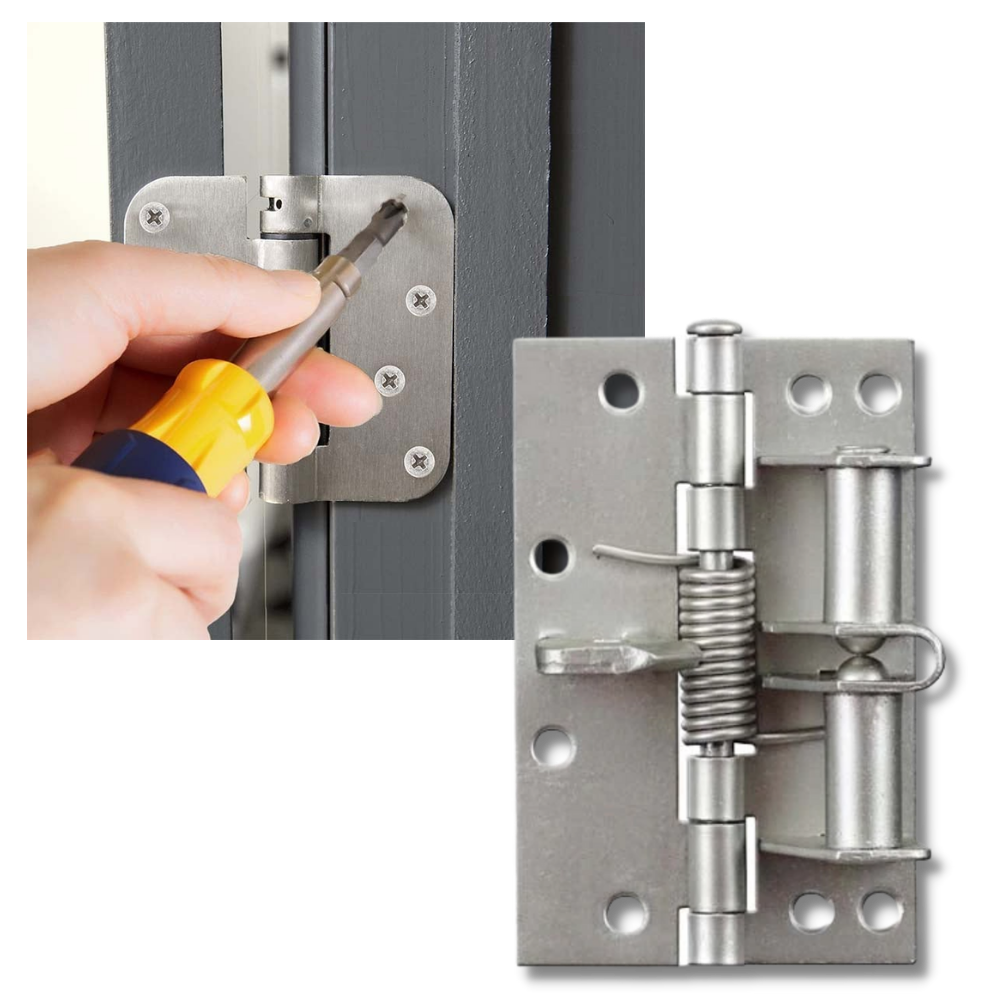 Cerniera per porta versatile con chiusura ammortizzata
