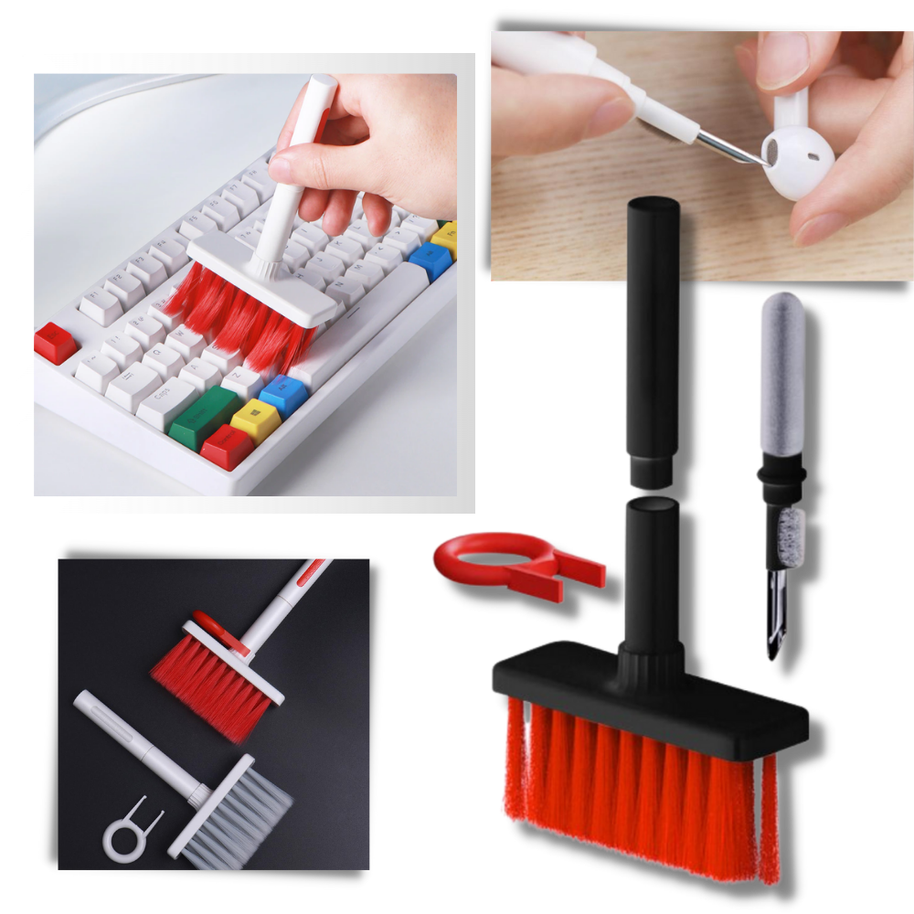Pulitore per tastiera e auricolari 5 in 1 - Ozerty