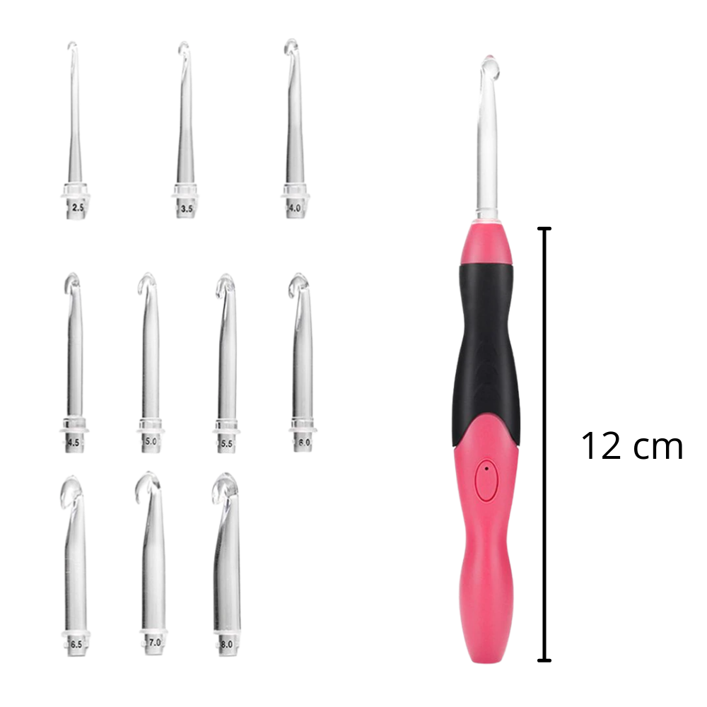 Set di uncinetti ergonomici a LED - Ozerty