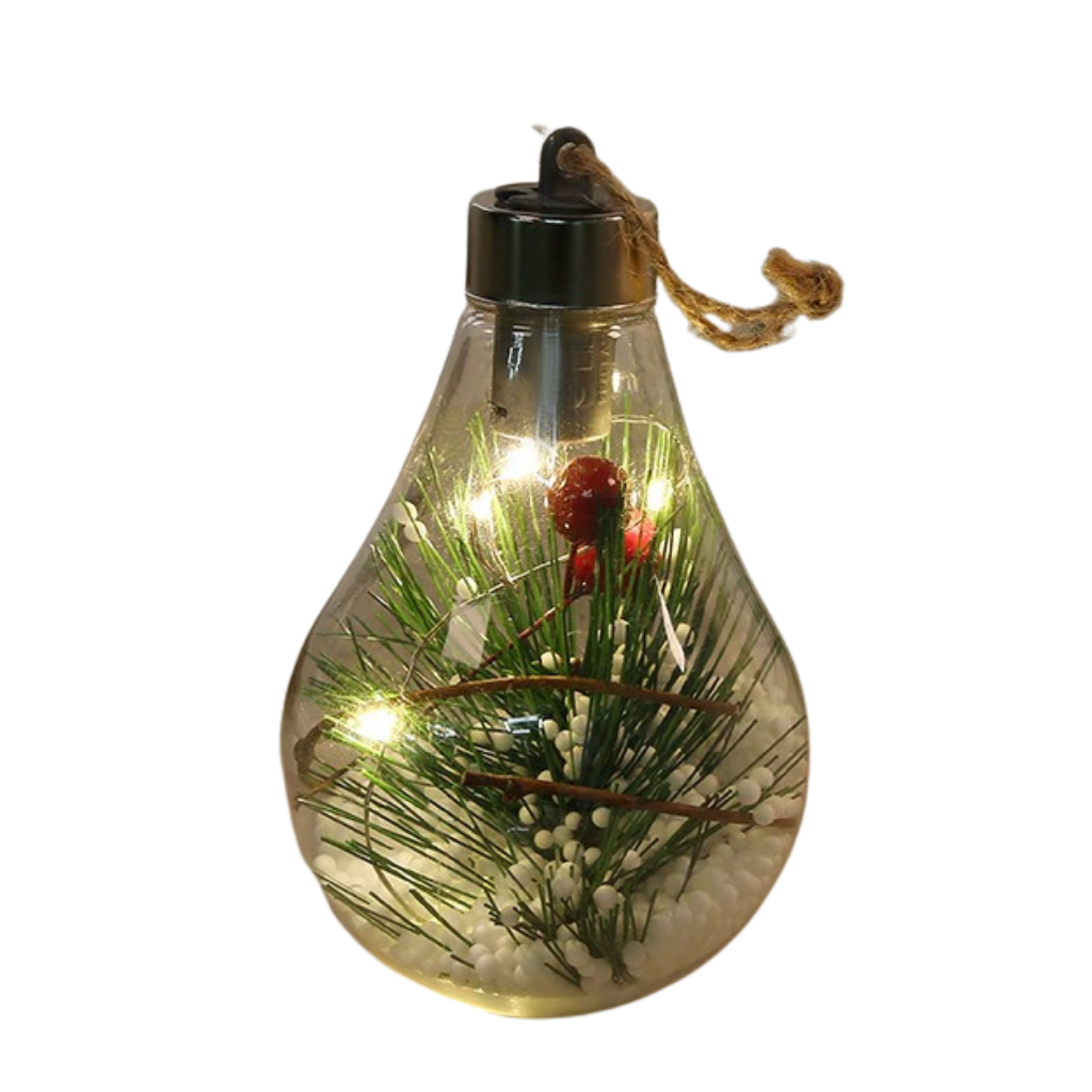 Lampadina a sfera di Natale trasparente a LED - Ozerty