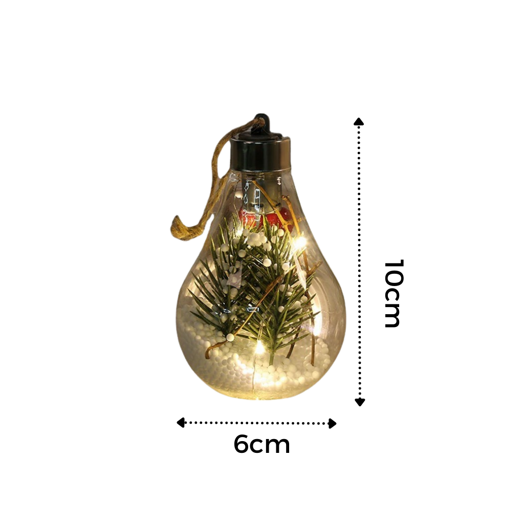 Lampadina a sfera di Natale trasparente a LED - Ozerty