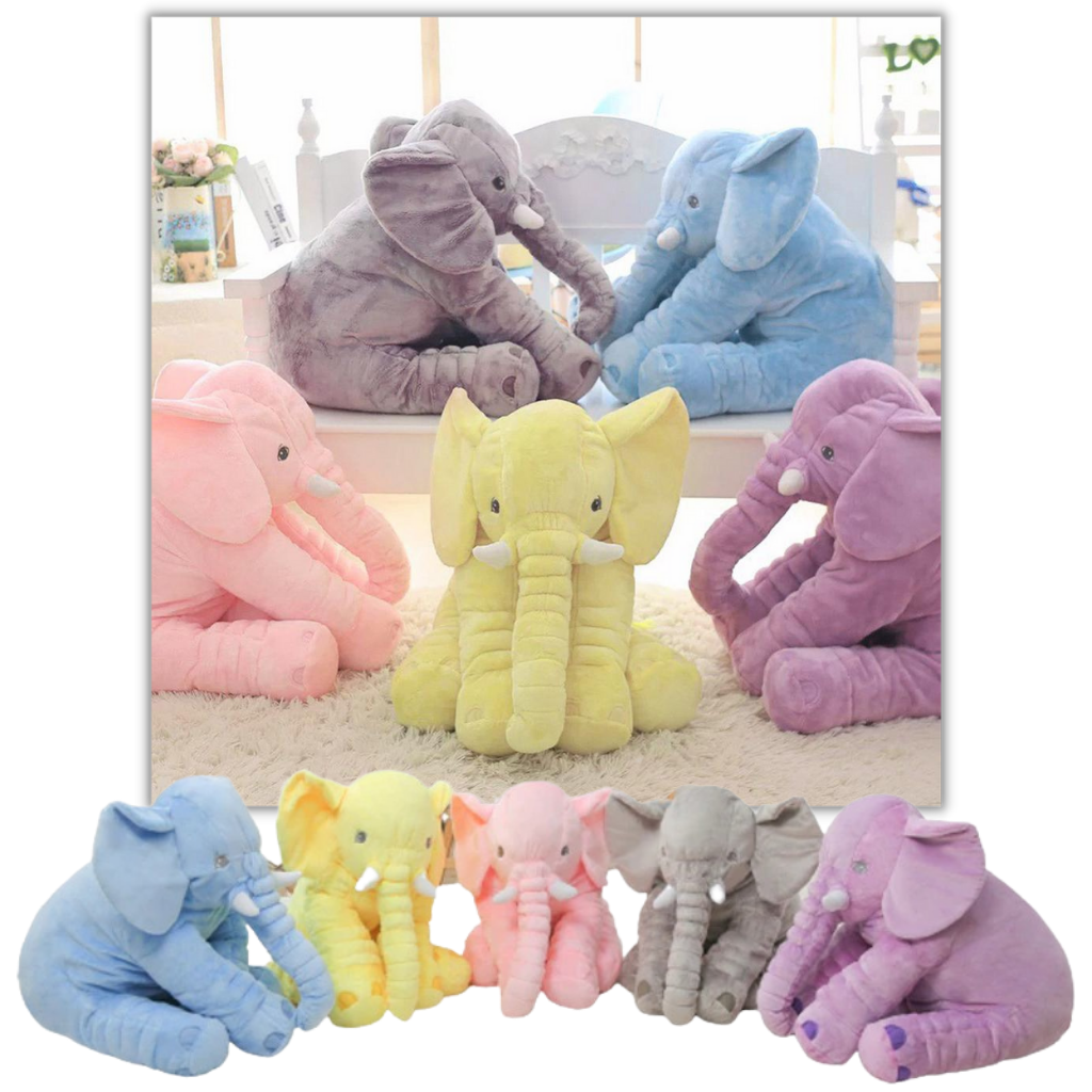 Cuscino grande di peluche di elefante - Ozerty