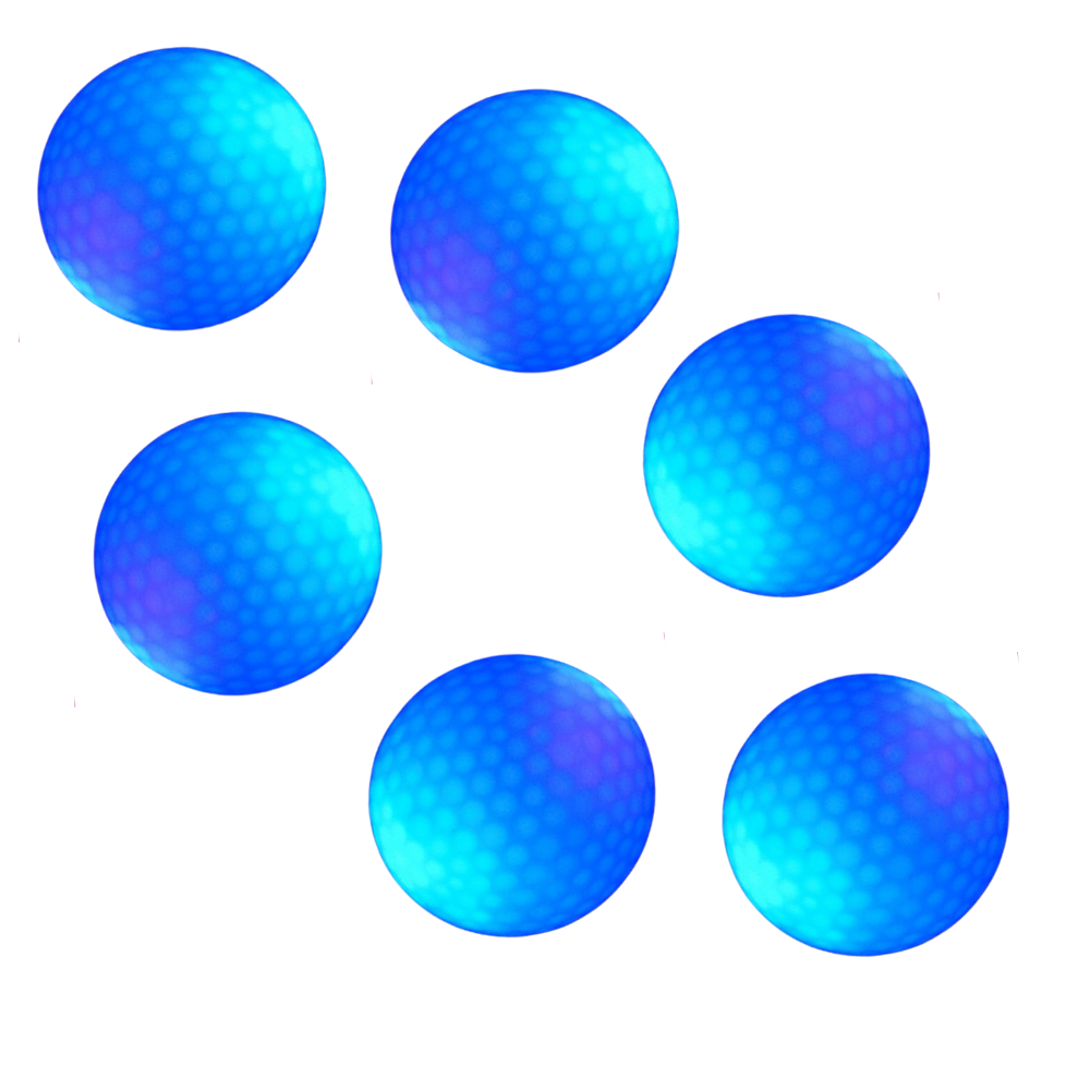 Confezione da 6 palline da golf luminose a LED