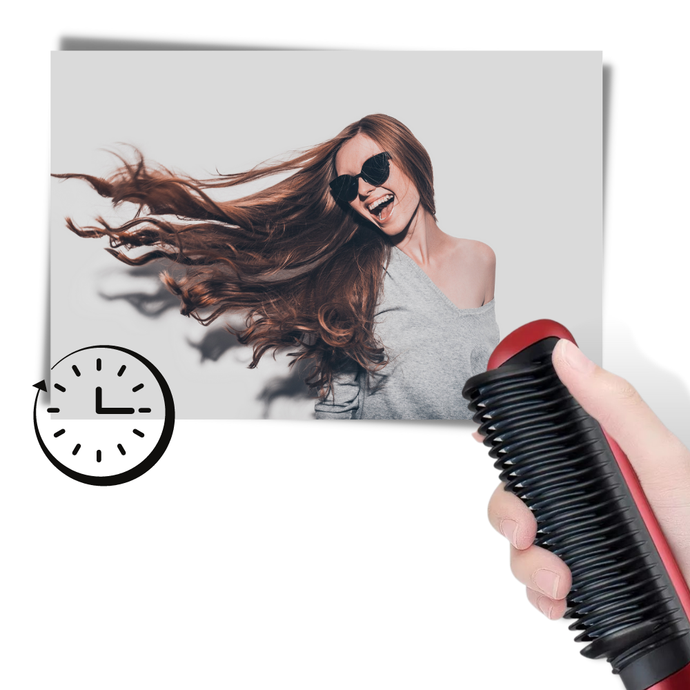 Piastra per capelli elettrica a spazzola in ceramica
