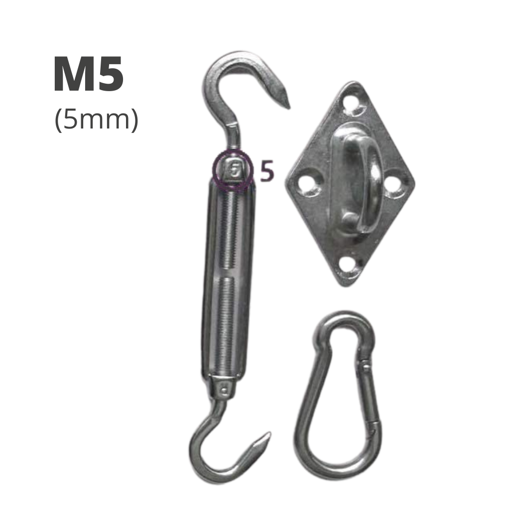 Kit di ferramenta per vele da paralume M5 - Ozerty