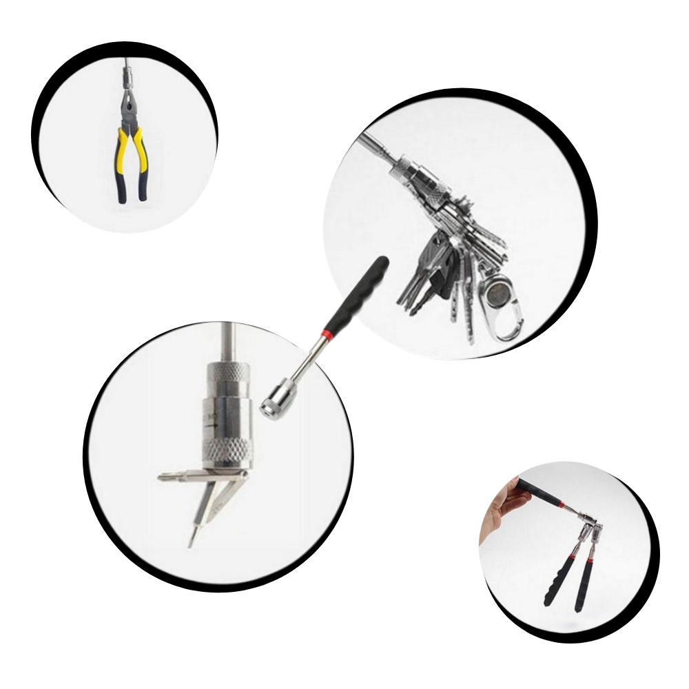 Strumento di raccolta magnetico retrattile con LED - Ozerty