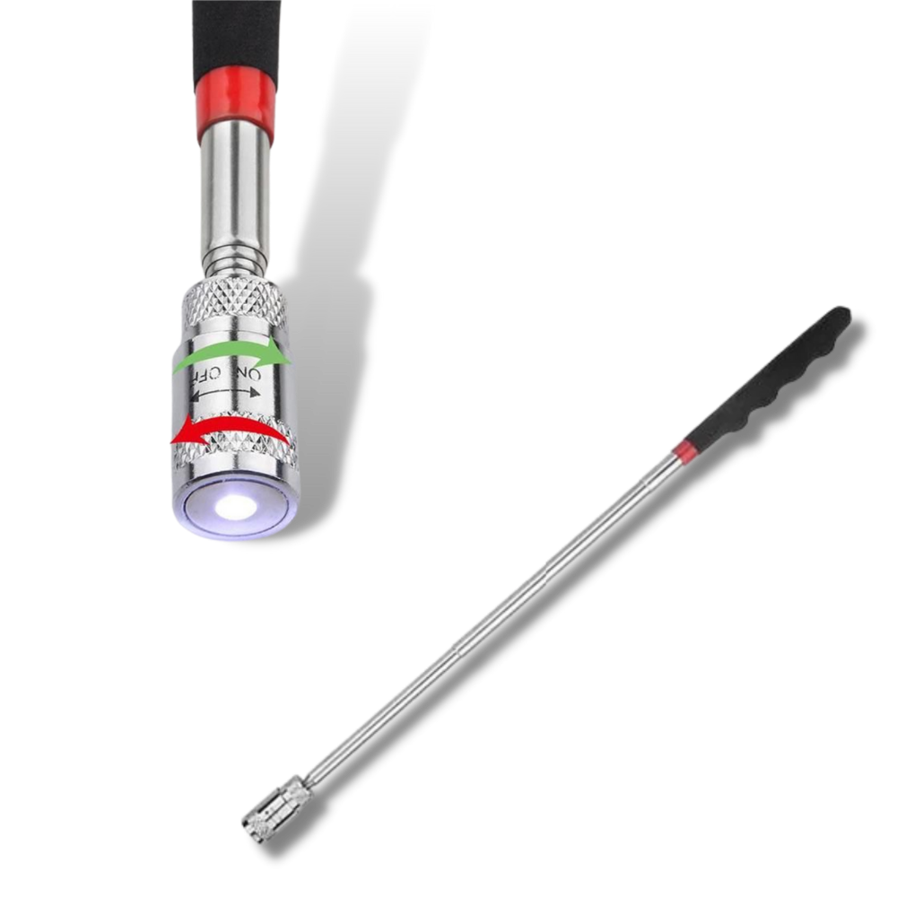 Strumento di raccolta magnetico retrattile con LED - Ozerty