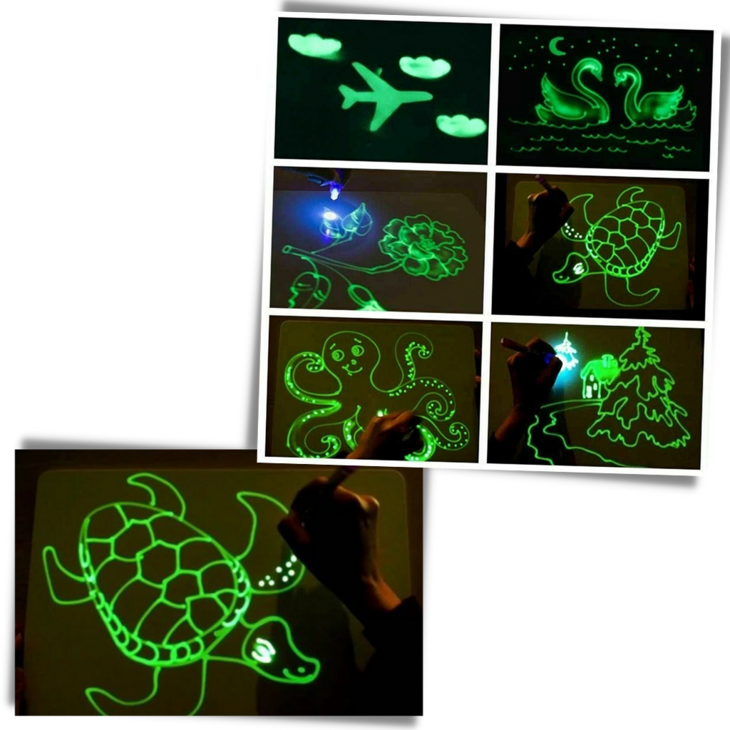 Set da disegno con luce magica - Ozerty